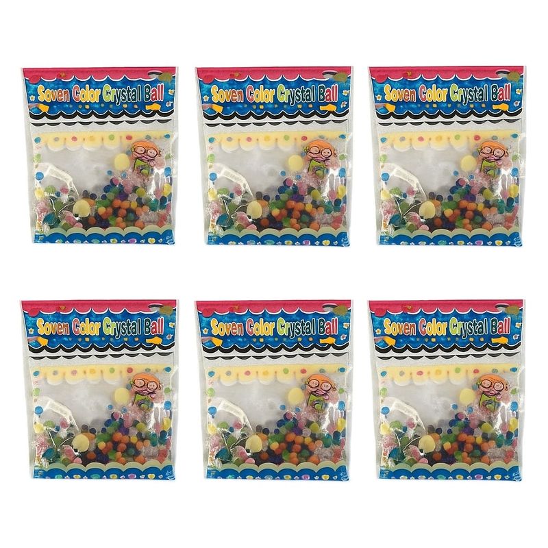 خاک ژله ای مدل هفت رنگ  وزن 3 گرم  بسته 6 عددی